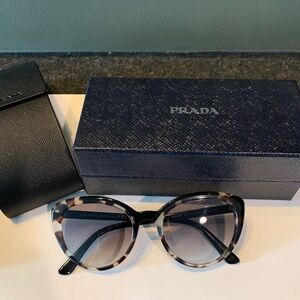 Prada Women's Catwalk Cat-Eye Tortoise Shell Sunglasses